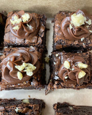 Raspberry Brownies - Veez Decadent Brownies